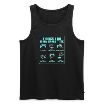 Großartiger Gamer - Männer Premium Bio Tank Top - Schwarz - Vorne - AI Model Male 178 light (178cm)