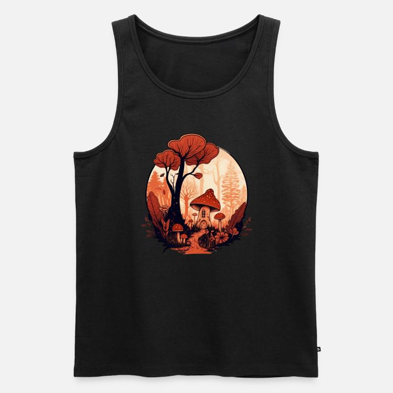 Pilze - Männer Premium Bio Tank Top - Schwarz