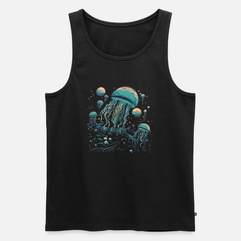 Qualle - Männer Premium Bio Tank Top - Schwarz