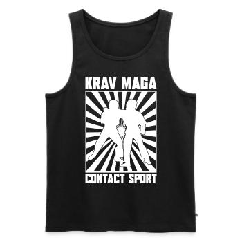 Israël Arts Martiaux Sparring Cadeau Krav Maga - Débardeur bio Premium Homme - noir - Devant - AI Model Male 178 light (178cm)