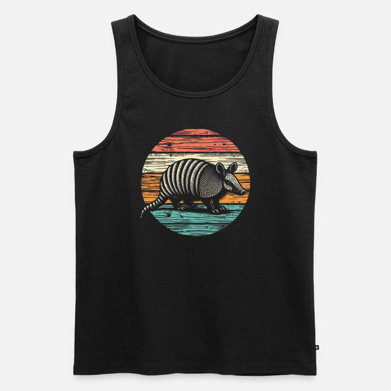 Armadillo Gürteltier - Männer Premium Bio Tank Top - Schwarz