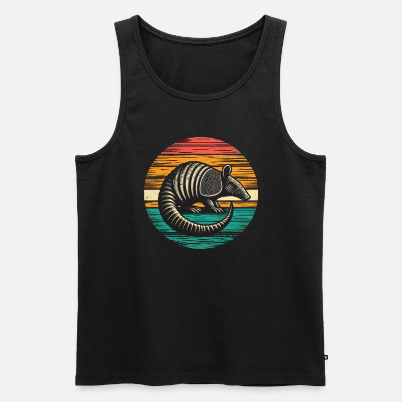 Armadillo Gürteltier - Männer Premium Bio Tank Top - Schwarz