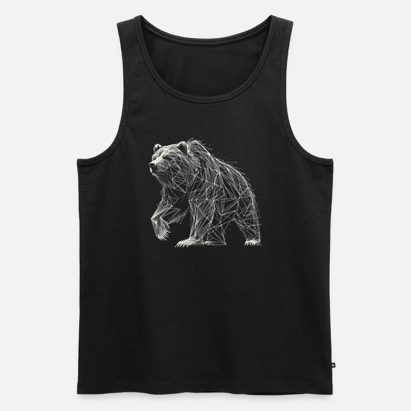 Bär - Männer Premium Bio Tank Top - Schwarz