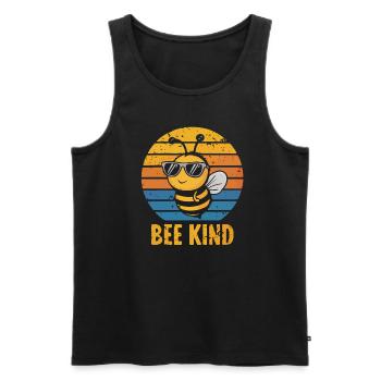 Bee Kind Biene Bienchen - Männer Premium Bio Tank Top - Schwarz - Vorne - AI Model Male 178 light (178cm)