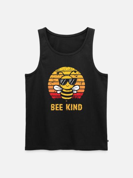 Bee Kind Biene - Männer Premium Bio Tank Top - Schwarz