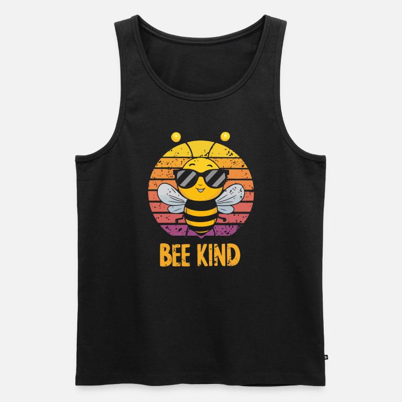Bee Kind Biene - Männer Premium Bio Tank Top - Schwarz