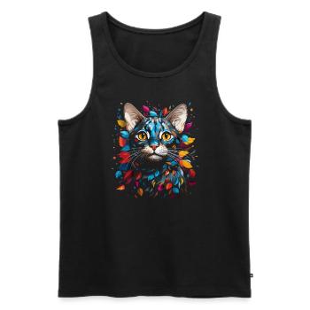 Bengal Cat - Men's Premium Organic Tank Top - black - Front - AI Model Male 178 light (178cm)