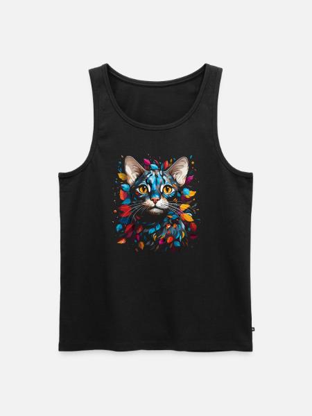 Bengal Katze - Männer Premium Bio Tank Top - Schwarz