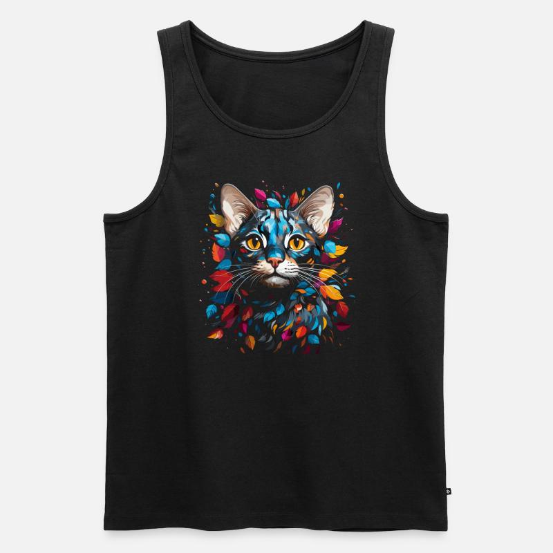 Bengal Katze - Männer Premium Bio Tank Top - Schwarz