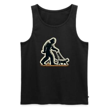 Bigfoot Katze Lustige Bilder - Männer Premium Bio Tank Top - Schwarz - Vorne - Michal (187cm)