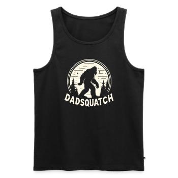 Bigfoot DADSQUATCH Dad Dad Dad Gift - Men's Premium Organic Tank Top - black - Front - Michal (187cm)