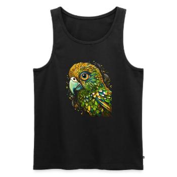 Wellensittich Sittich - Männer Premium Bio Tank Top - Schwarz - Vorne - Michal (187cm)