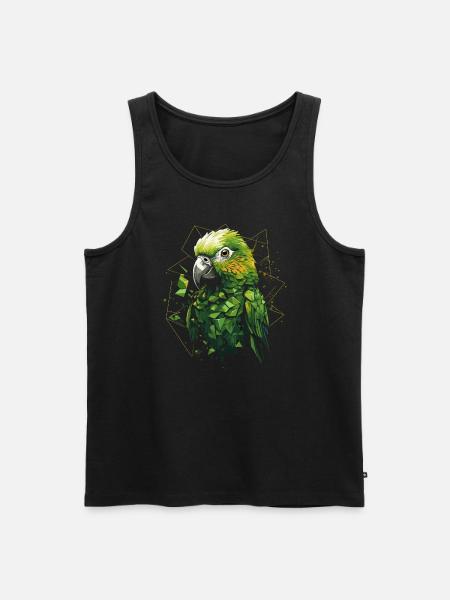 Budgie Parakeet - Men's Premium Organic Tank Top - black