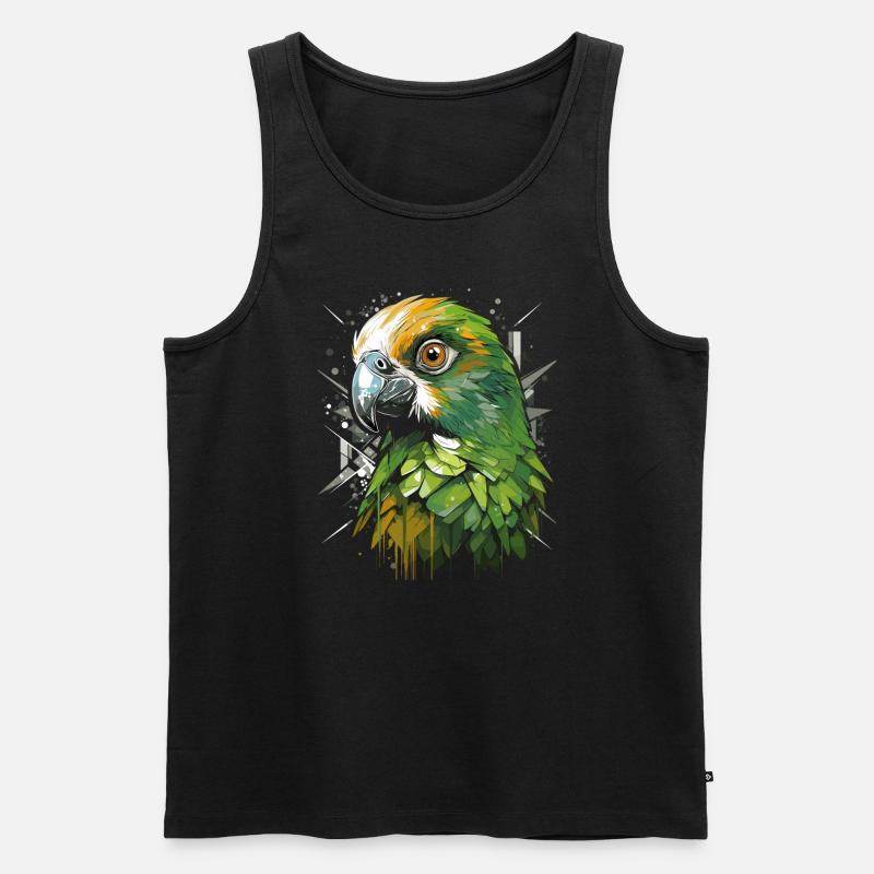 Wellensittich Sittich - Männer Premium Bio Tank Top - Schwarz