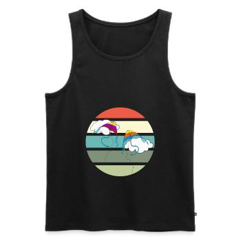Drachen fliegen lassen - Kitesurfer - Männer Premium Bio Tank Top - Schwarz - Vorne - AI Model Male 178 light (178cm)