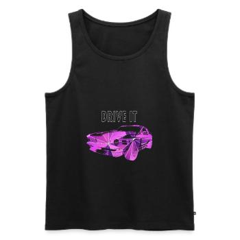 Sportwagen Rennwagen Auto Schrauber - Männer Premium Bio Tank Top - Schwarz - Vorne - AI Model Male 178 light (178cm)