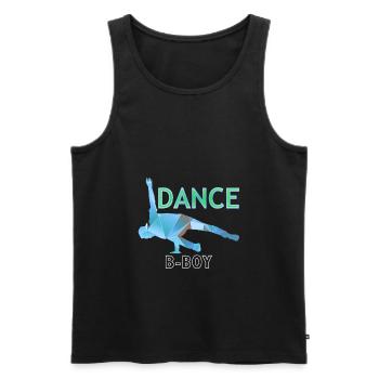 Hiphop bboying Dance - Männer Premium Bio Tank Top - Schwarz - Vorne - AI Model Male 178 light (178cm)