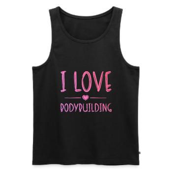 I love bodybuilding - Men's Premium Organic Tank Top - black - Front - Michal (187cm)