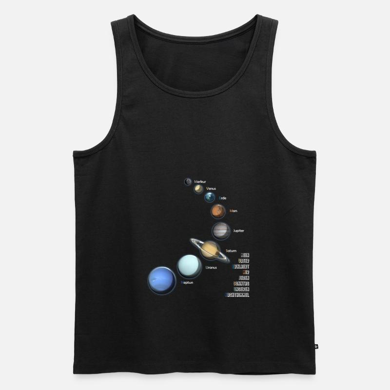 Planet solar system space Saturn Astro gift - Men's Premium Organic Tank Top - black