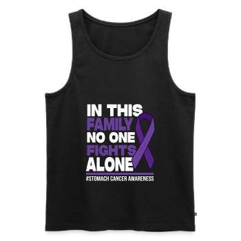 No One Fights Alone - Stomach Cancer Awareness - Männer Premium Bio Tank Top - Schwarz - Vorne - Michal (187cm)