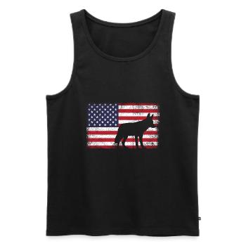 Conception de chasseur de coyote pour la chasse au coyote - Débardeur bio Premium Homme - noir - Devant - Michal (187cm)