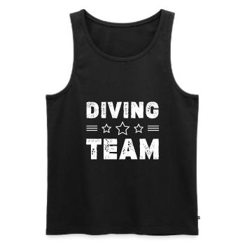 Diving Team - Men's Premium Organic Tank Top - black - Front - AI Model Male 178 light (178cm)
