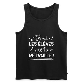 Prof retraite humour cadeau enseignant - Débardeur bio Premium Homme - noir - Devant - Michal (187cm)