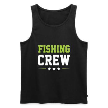 Fishing Crew - Männer Premium Bio Tank Top - Schwarz - Vorne - Michal (187cm)