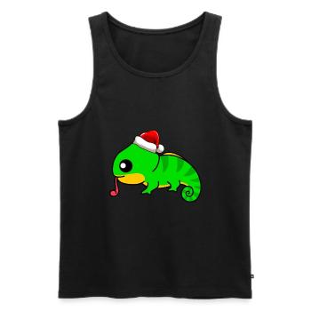 Caméléon Comic Christmas - Débardeur bio Premium Homme - noir - Devant - Michal (187cm)