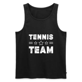 Équipe de tennis - Débardeur bio Premium Homme - noir - Devant - AI Model Male 178 light (178cm)