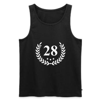 28 Couronne numérique - Débardeur bio Premium Homme - noir - Devant - Michal (187cm)