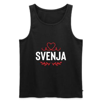 Jennifer - Men's Premium Organic Tank Top - black - Front - Michal (187cm)