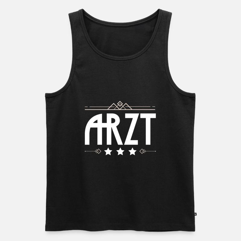 Arzt Beruf - Männer Premium Bio Tank Top - Schwarz