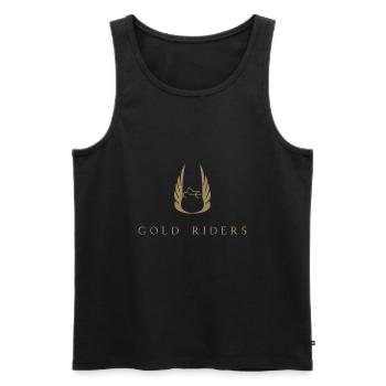 LOGO TRANSPARENT BOTTOM WITHOUT WE ARE ONE - Men's Premium Organic Tank Top - black - Front - AI Model Male 178 light (178cm)