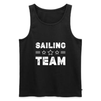Équipe de voile - Débardeur bio Premium Homme - noir - Devant - Michal (187cm)