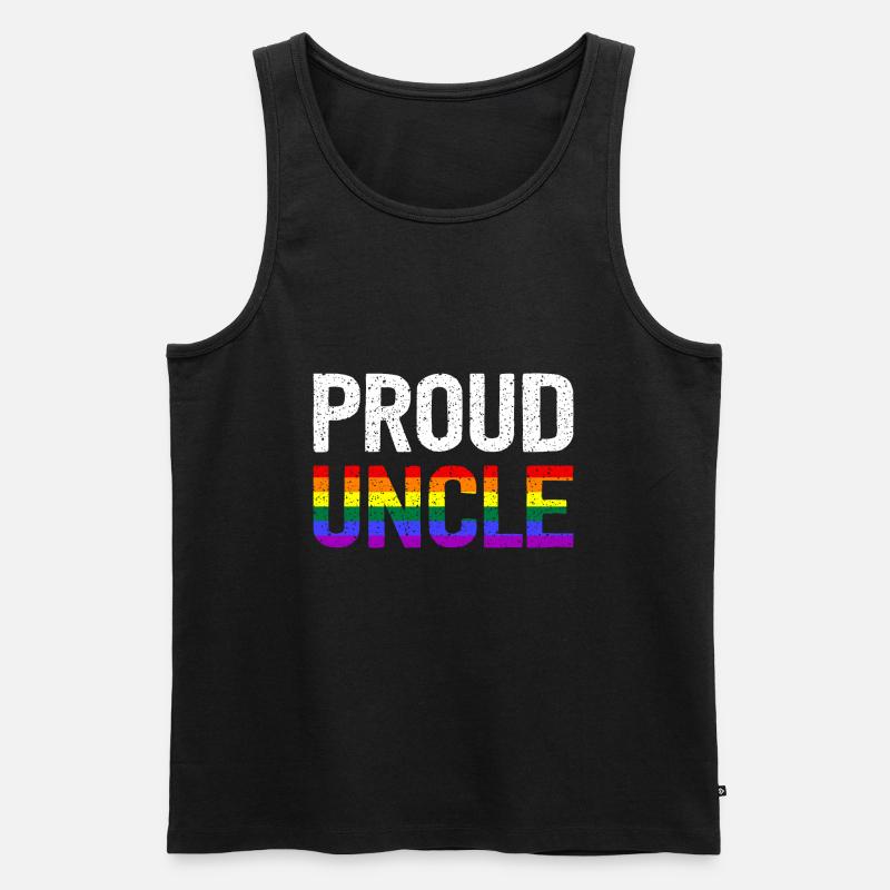 Proud Uncle - Männer Premium Bio Tank Top - Schwarz