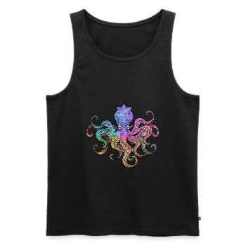 OCTOPUS OCTOPUS - Débardeur bio Premium Homme - noir - Devant - Michal (187cm)