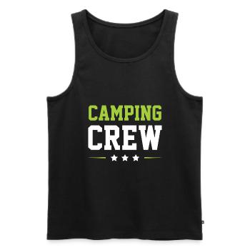 Équipe de camping - Débardeur bio Premium Homme - noir - Devant - AI Model Male 178 light (178cm)