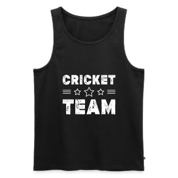 Cricket Team - Männer Premium Bio Tank Top - Schwarz - Vorne - Michal (187cm)