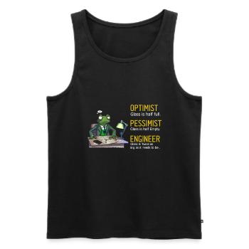 Kernenergie Spruch für Kernenergie - Männer Premium Bio Tank Top - Schwarz - Vorne - Michal (187cm)