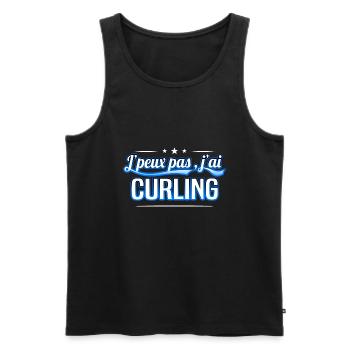 Curling - j'peux pas , j'ai Curling - Débardeur bio Premium Homme - noir - Devant - Michal (187cm)