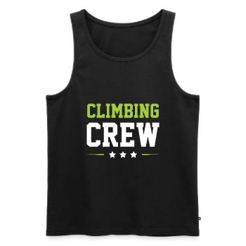 Climbing Crew - Men's Premium Organic Tank Top - black - Front - Michal (187cm)