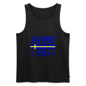 Sverige 2025 Schweden - Männer Premium Bio Tank Top - Schwarz - Vorne - AI Model Male 178 light (178cm)