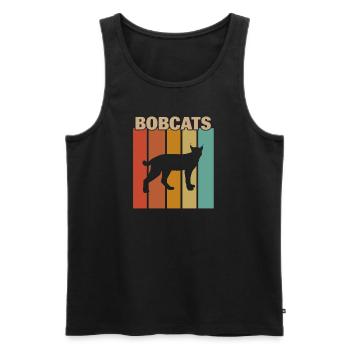 Vintage Bobcat Retro Bobcat - Débardeur bio Premium Homme - noir - Devant - AI Model Male 178 light (178cm)