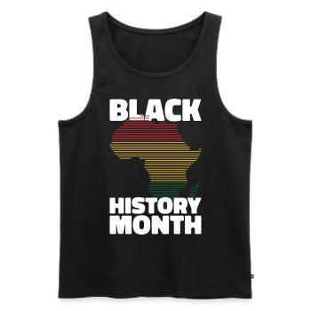 black history month Afrika Geschenk - Männer Premium Bio Tank Top - Schwarz - Vorne - Michal (187cm)