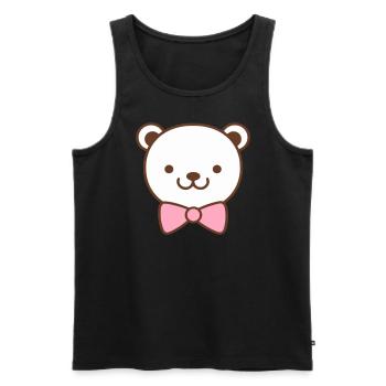 Cute Teddy Bear Teddy Bear - Men's Premium Organic Tank Top - black - Front - Michal (187cm)