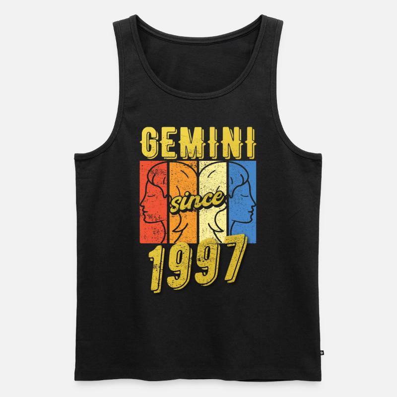 Gemini Sternzeichen 1997 Geschenk - Männer Premium Bio Tank Top - Schwarz