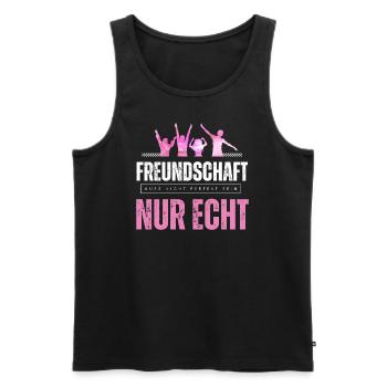 Beste Freunde FREUND Kumpel Kumpels - Männer Premium Bio Tank Top - Schwarz - Vorne - AI Model Male 178 light (178cm)