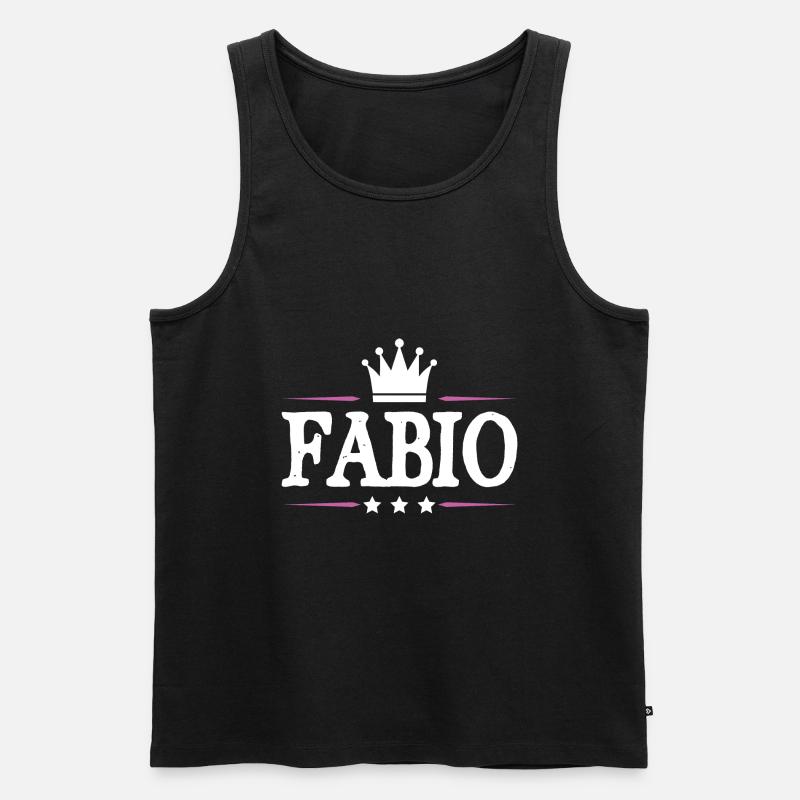 Fabio - Männer Premium Bio Tank Top - Schwarz