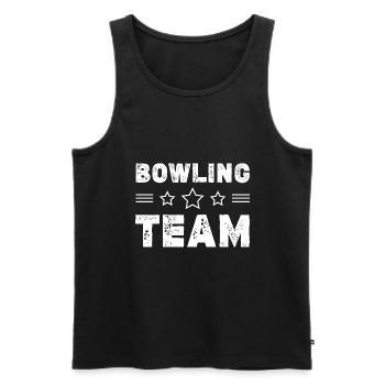 Bowling Team - Männer Premium Bio Tank Top - Schwarz - Vorne - AI Model Male 178 light (178cm)